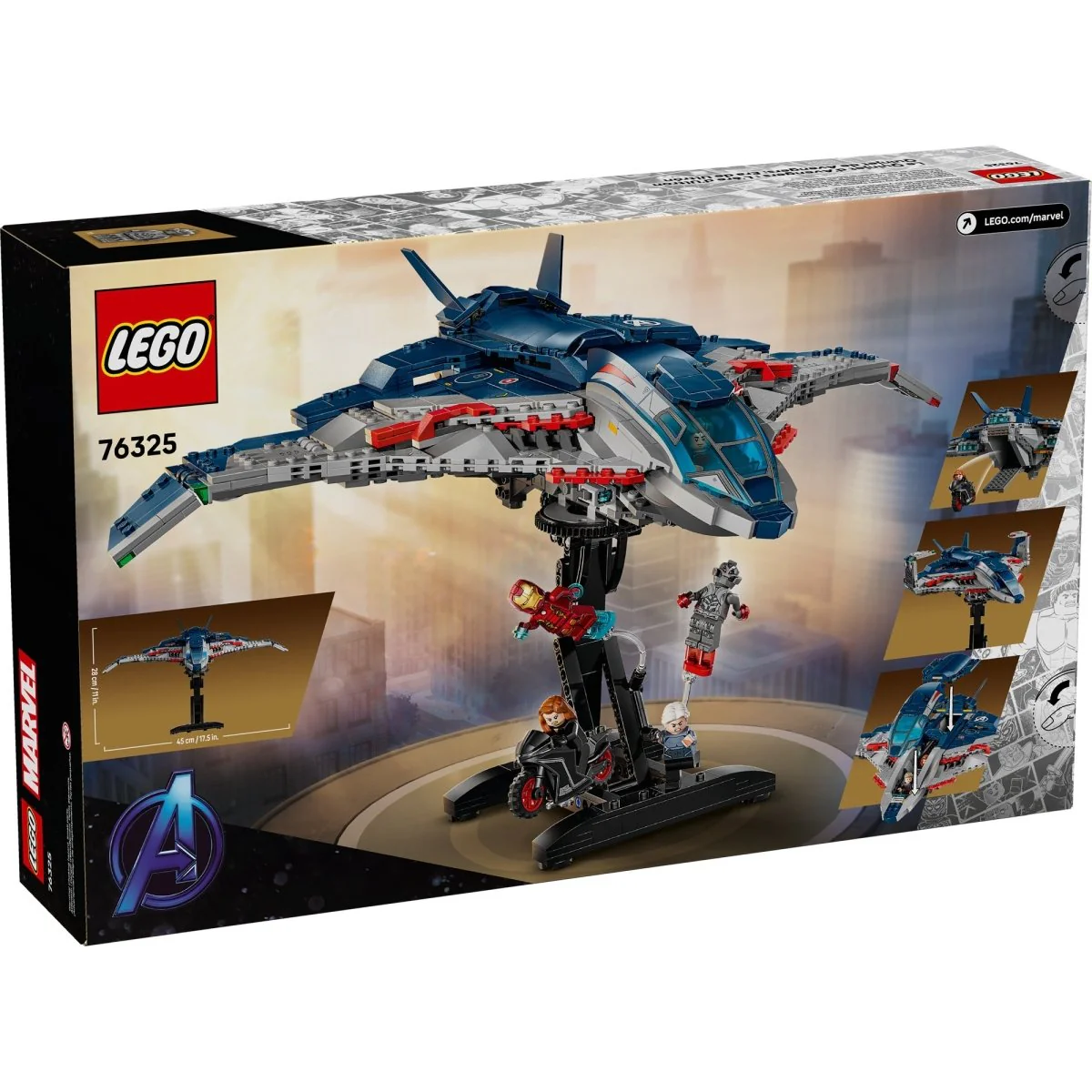 LEGO Marvel Avengers: Age of Ultron Quinjet, 76325, Ages 12+, 1131 Pieces - Image 3