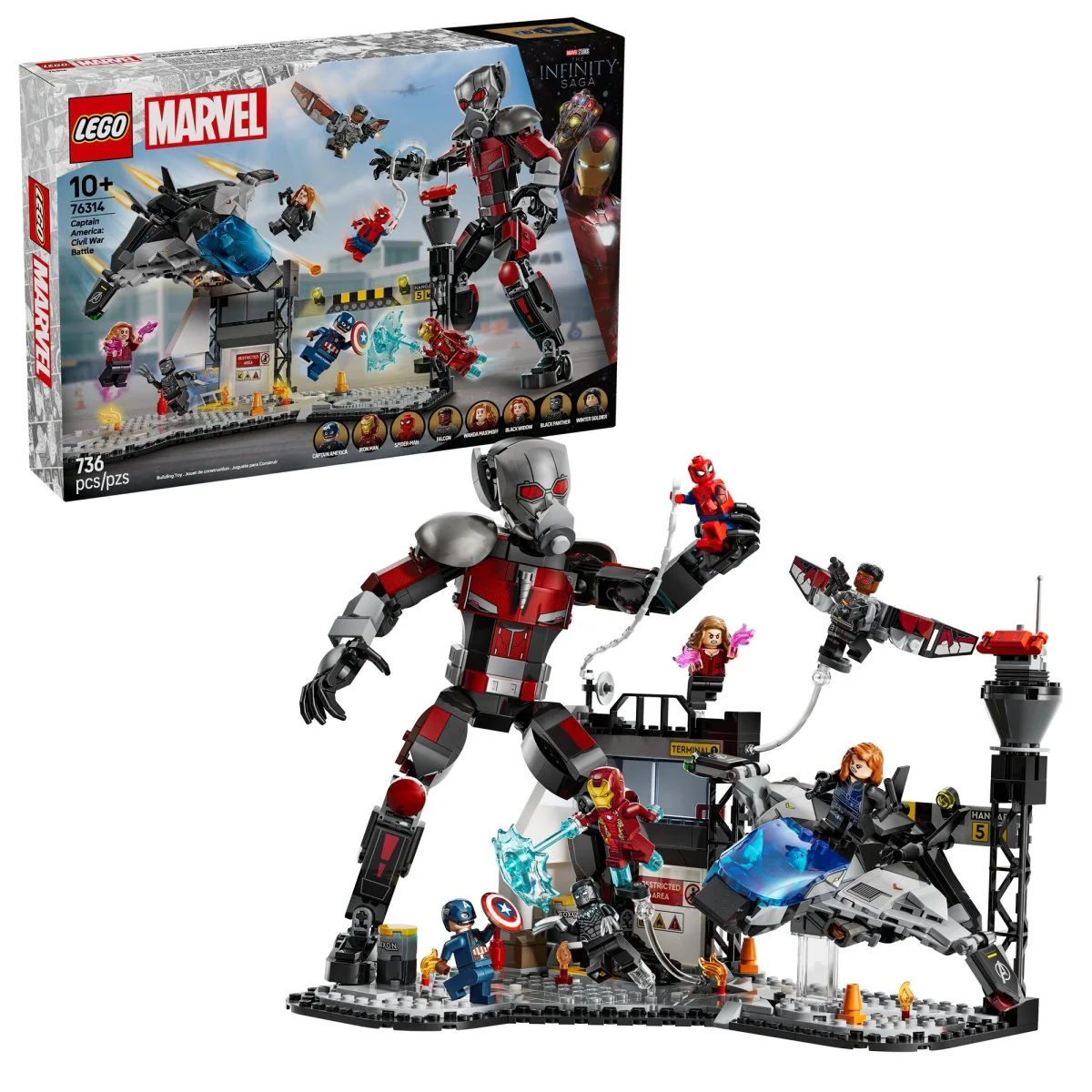 LEGO Marvel Captain America: Civil War Action Battle, 76314, Ages 10+, 736 Pieces