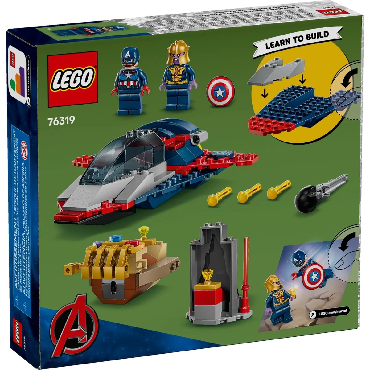LEGO Marvel Captain America vs. Thanos, 76319, Ages 4+, 107 Pieces - Image 3