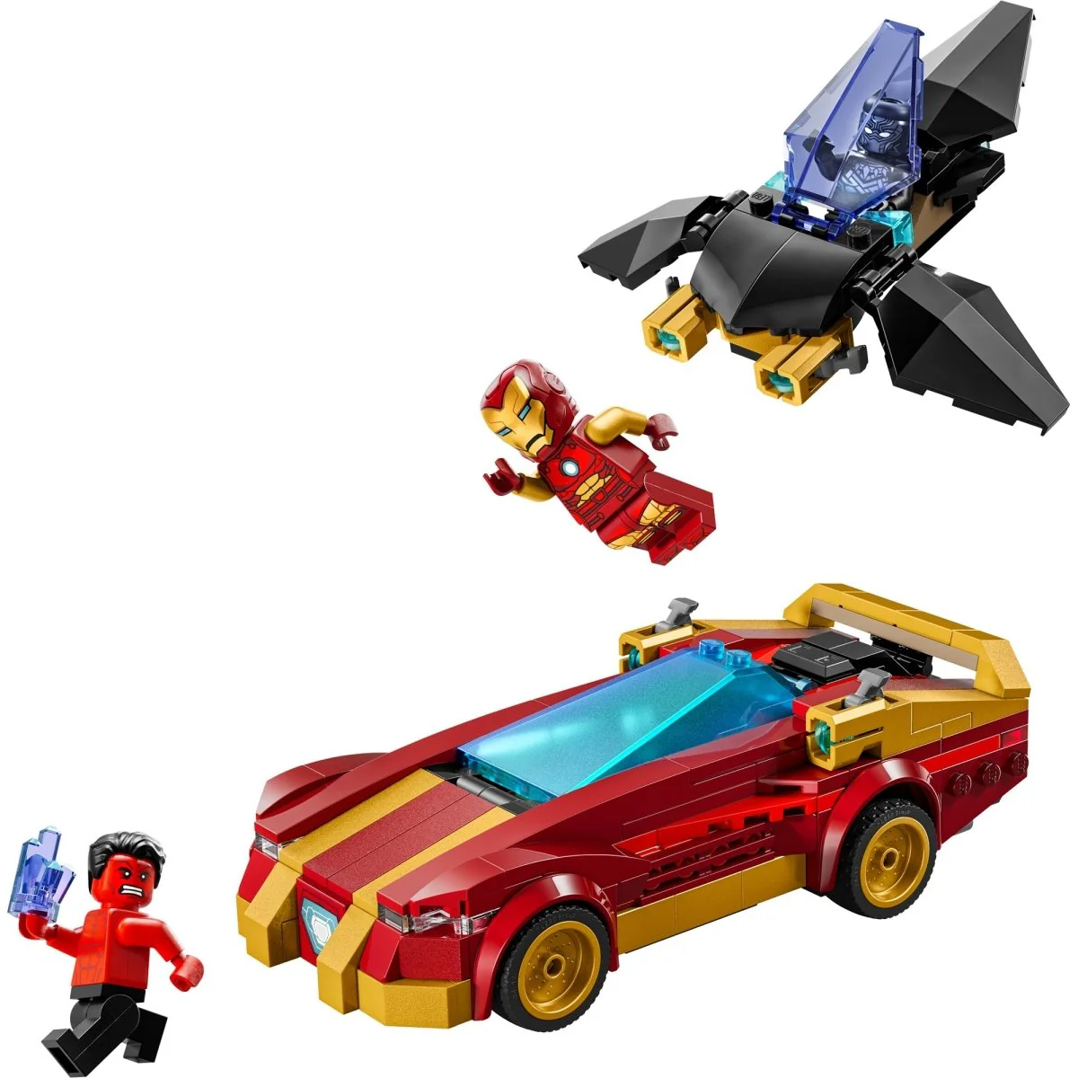 LEGO Marvel Iron Man Car & Black Panther vs. Red Hulk, 76310, Ages 7+, 295 Pieces - Image 4