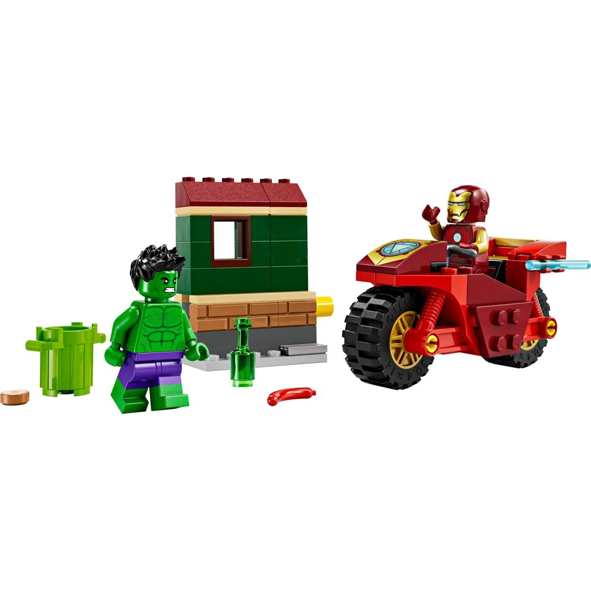 LEGO Marvel Iron Man with Bike and The Hulk, 76287, Ages 4+, 68 Pieces - Image 4