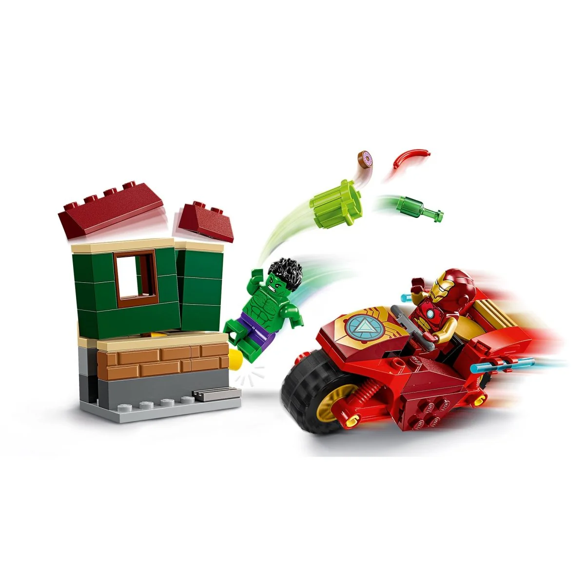 LEGO Marvel Iron Man with Bike and The Hulk, 76287, Ages 4+, 68 Pieces - Image 5