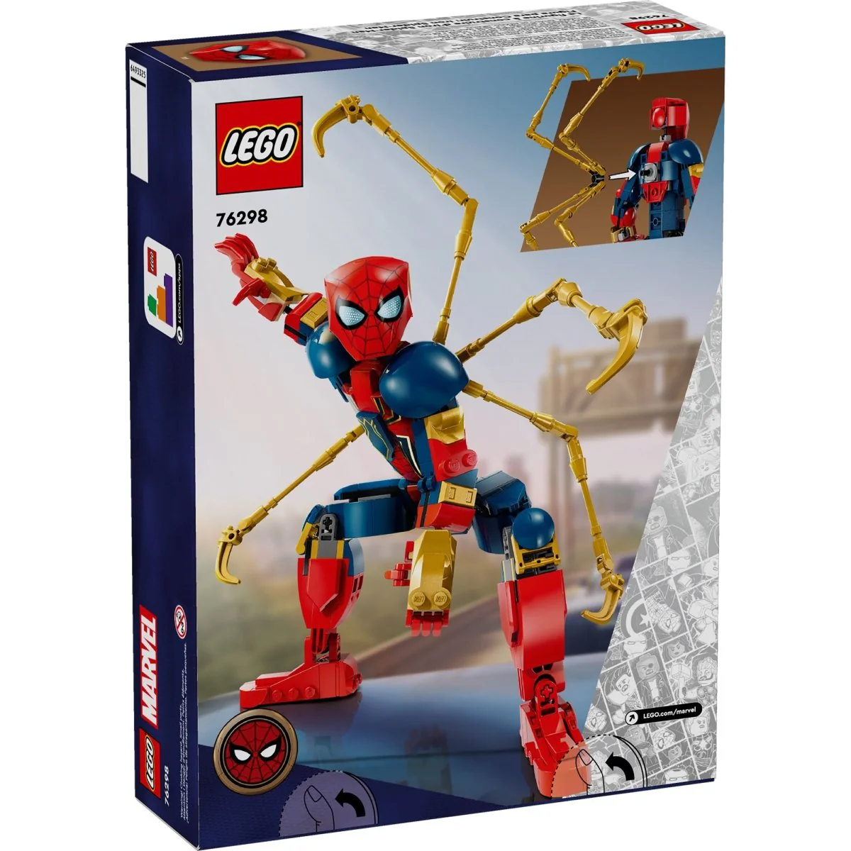 LEGO Marvel Iron Spider-Man Construction Figure, 76298, Ages 8+, 303 Pieces - Image 3