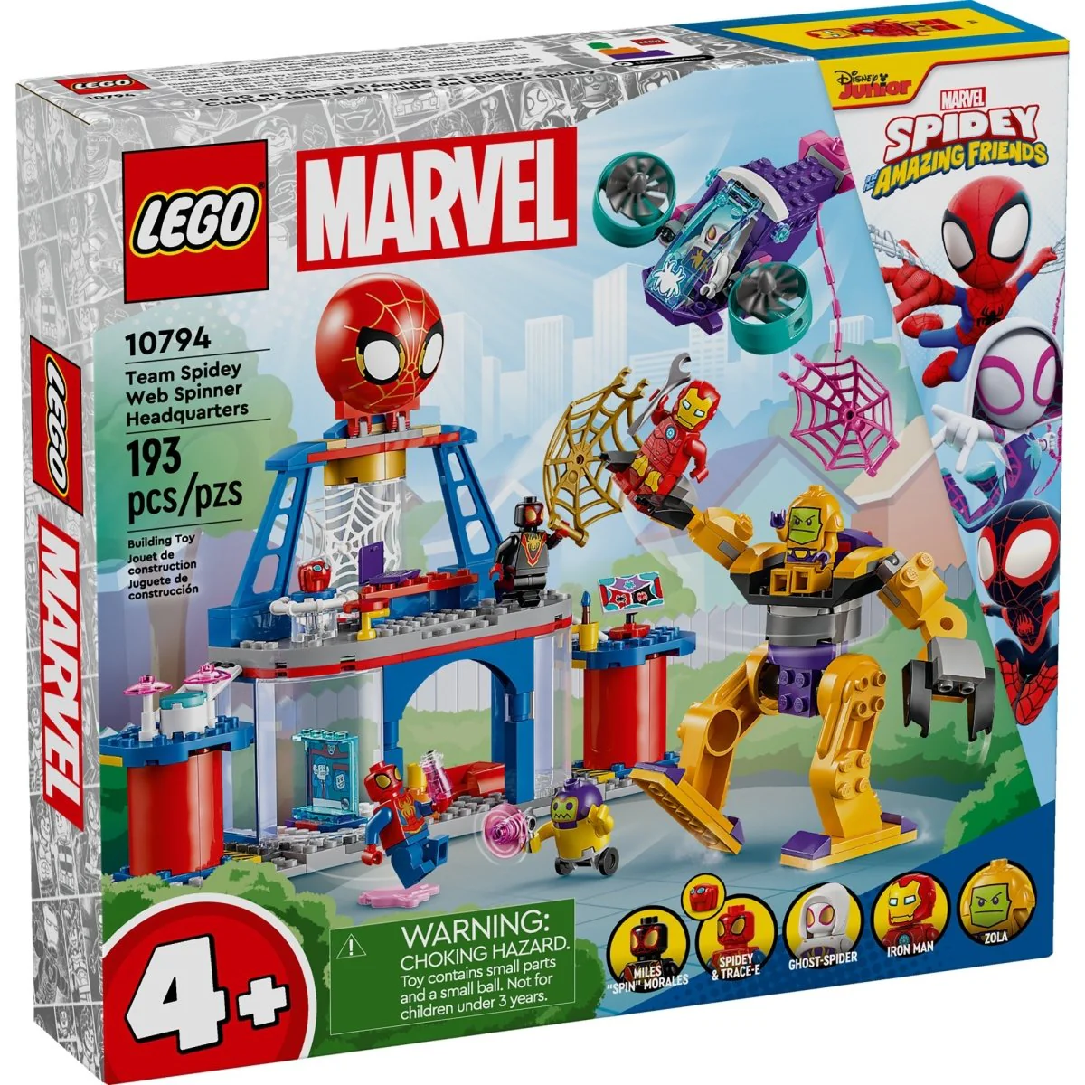 LEGO Marvel Team Spidey Web Spinner Headquarters, 10794, Ages 4+, 193 Pieces - Image 2