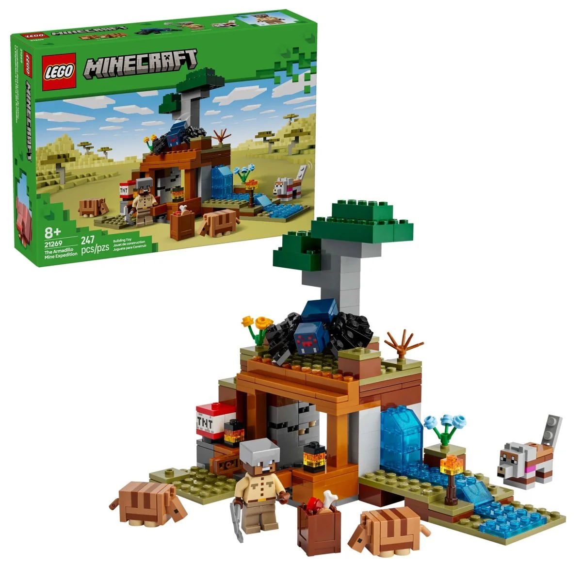 LEGO Minecraft The Armadillo Mine Expedition, 21269, Ages 8+, 247 Pieces
