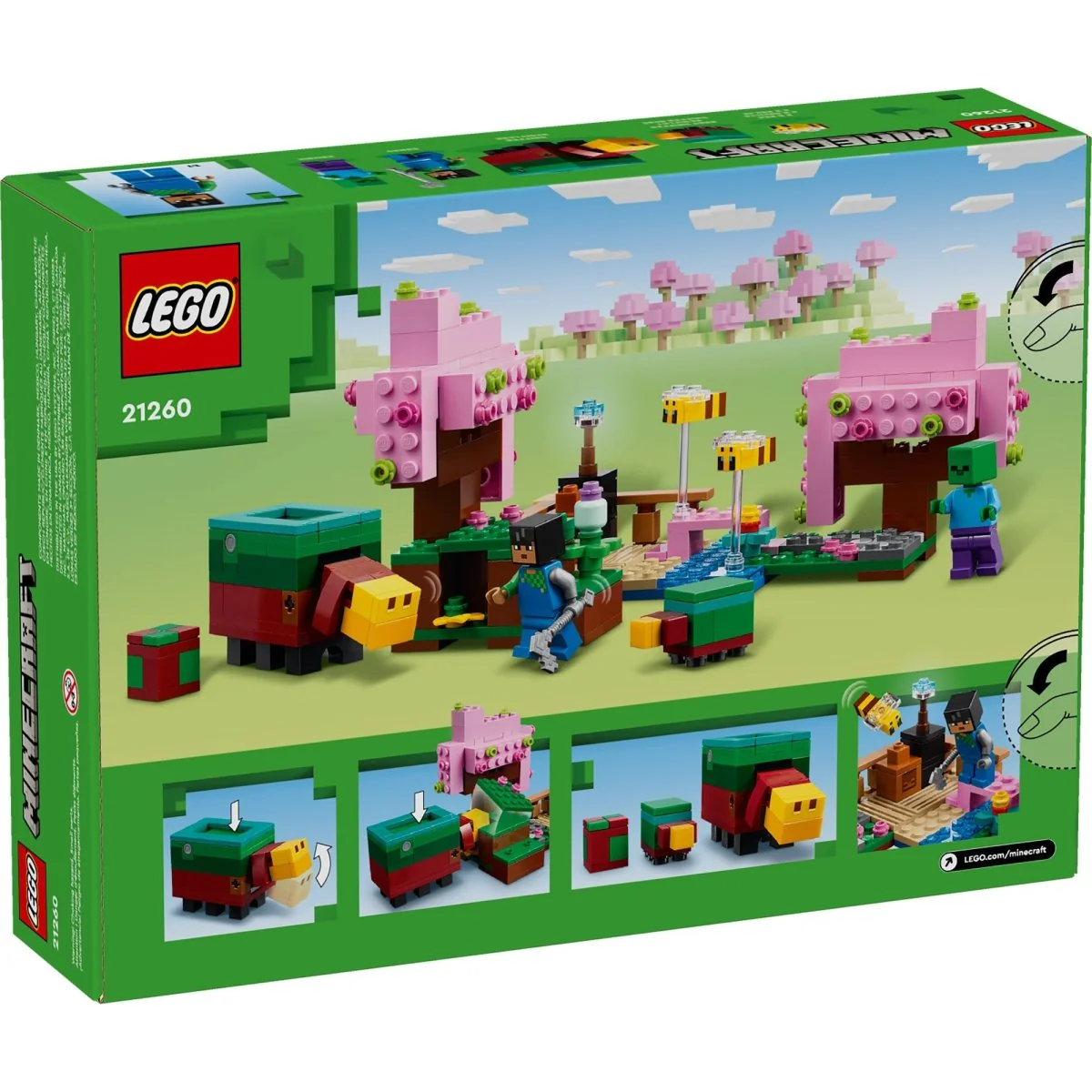LEGO Minecraft The Cherry Blossom Garden, 21260, Ages 8+, 304 Pieces - Image 3