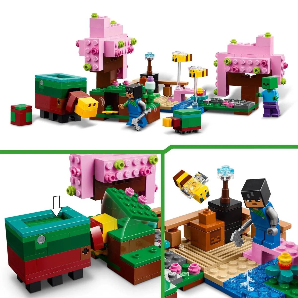 LEGO Minecraft The Cherry Blossom Garden, 21260, Ages 8+, 304 Pieces - Image 8