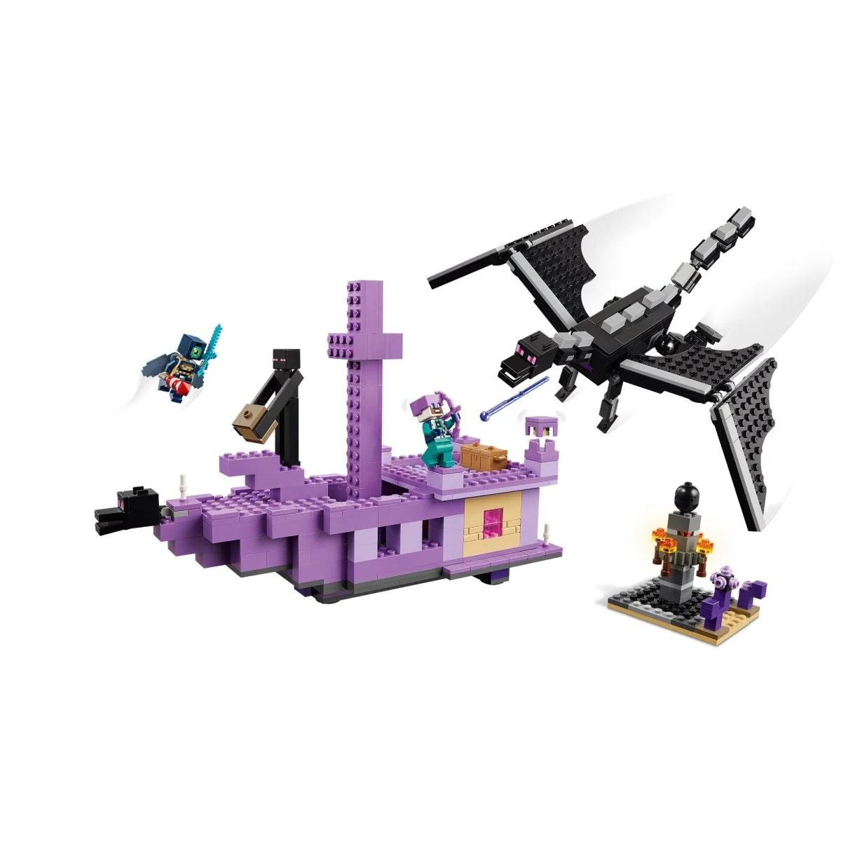 LEGO Minecraft The Ender Dragon and End Ship, 21264, Ages 8+, 657 Pieces - Image 5