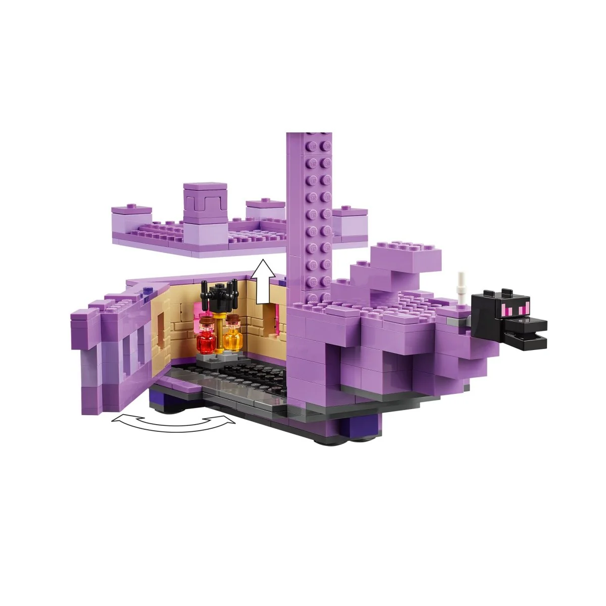 LEGO Minecraft The Ender Dragon and End Ship, 21264, Ages 8+, 657 Pieces - Image 6