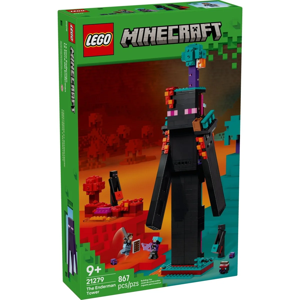 LEGO Minecraft The Enderman Tower, 21279, Ages 9+, 867 Pieces - Image 2