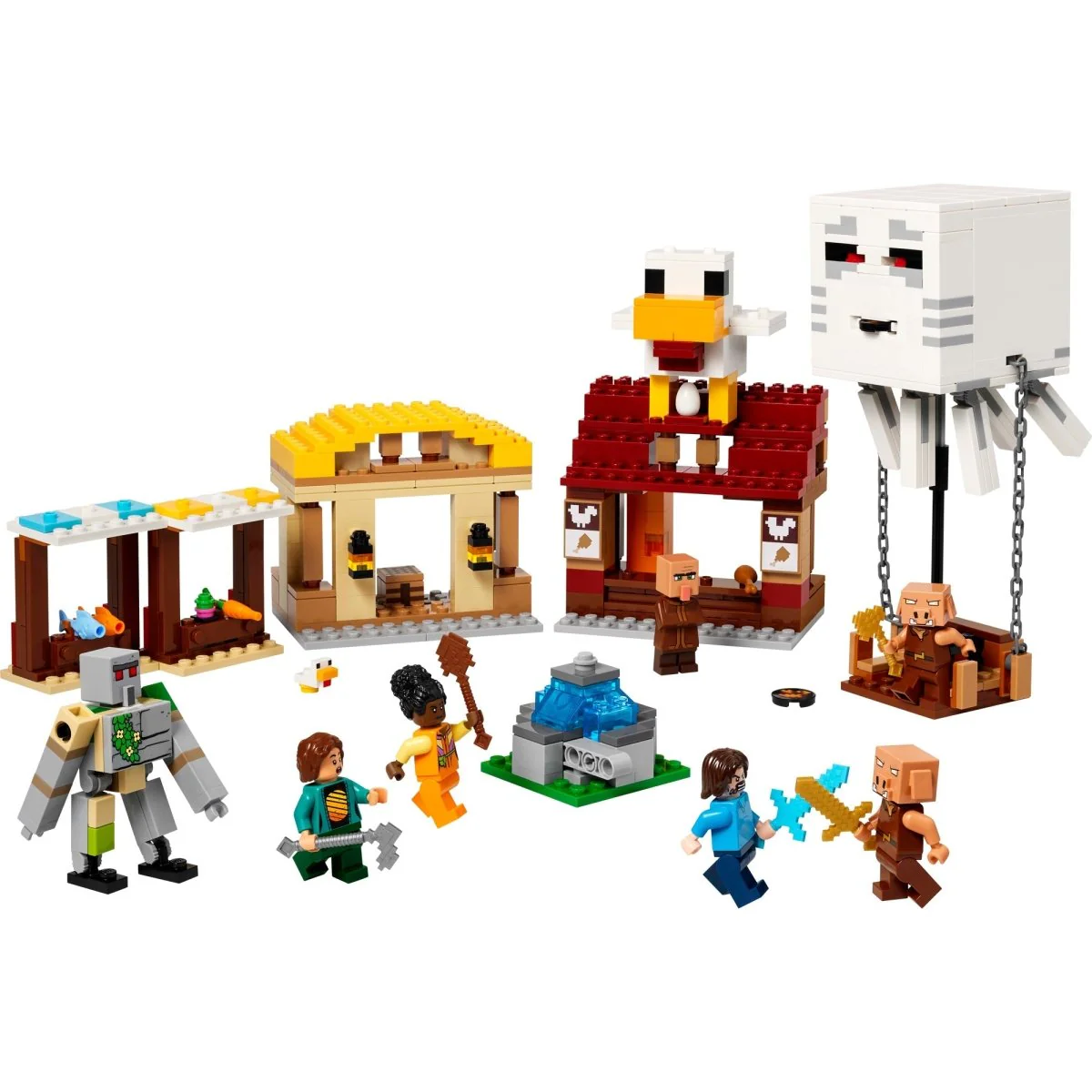 LEGO Minecraft The Ghast Balloon Village Attack, 21273, Ages 10+, 555 Pieces - Image 5