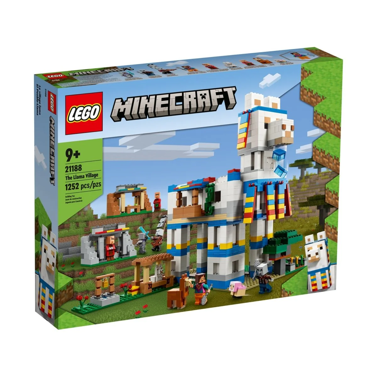 LEGO Minecraft The Llama Village, 21188, Ages 9+, 1252 Pieces