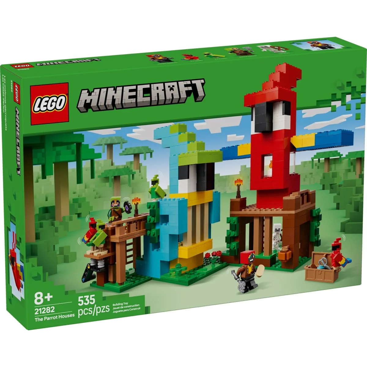 LEGO Minecraft The Parrot Houses, 21282, Ages 8+, 535 Pieces - Image 2