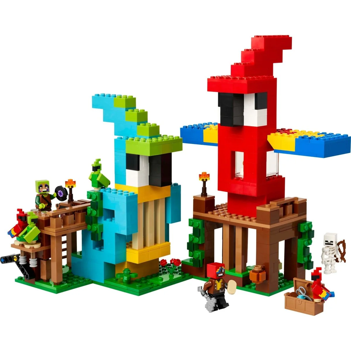 LEGO Minecraft The Parrot Houses, 21282, Ages 8+, 535 Pieces - Image 4