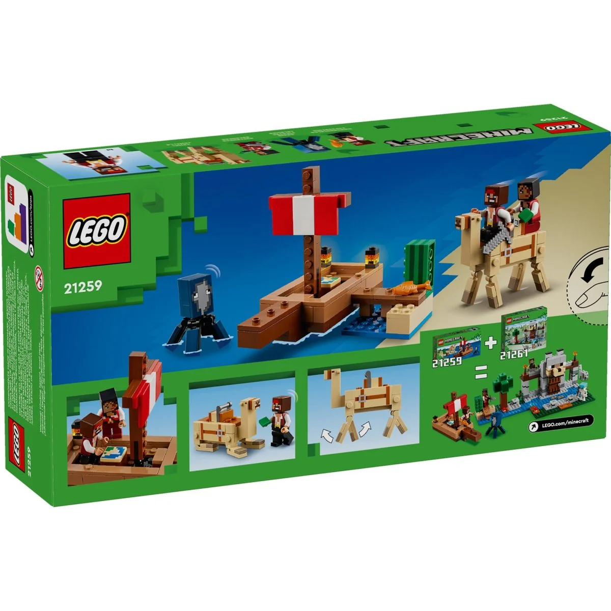 LEGO Minecraft The Pirate Ship Voyage, 21259, Ages 8+, 166 Pieces - Image 3