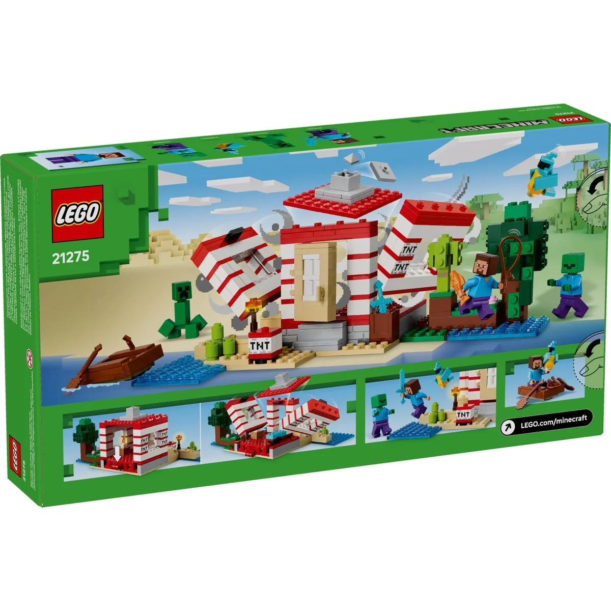 LEGO Minecraft The TNT Jungle House, 21275, Ages 8+, 287 Pieces - Image 3