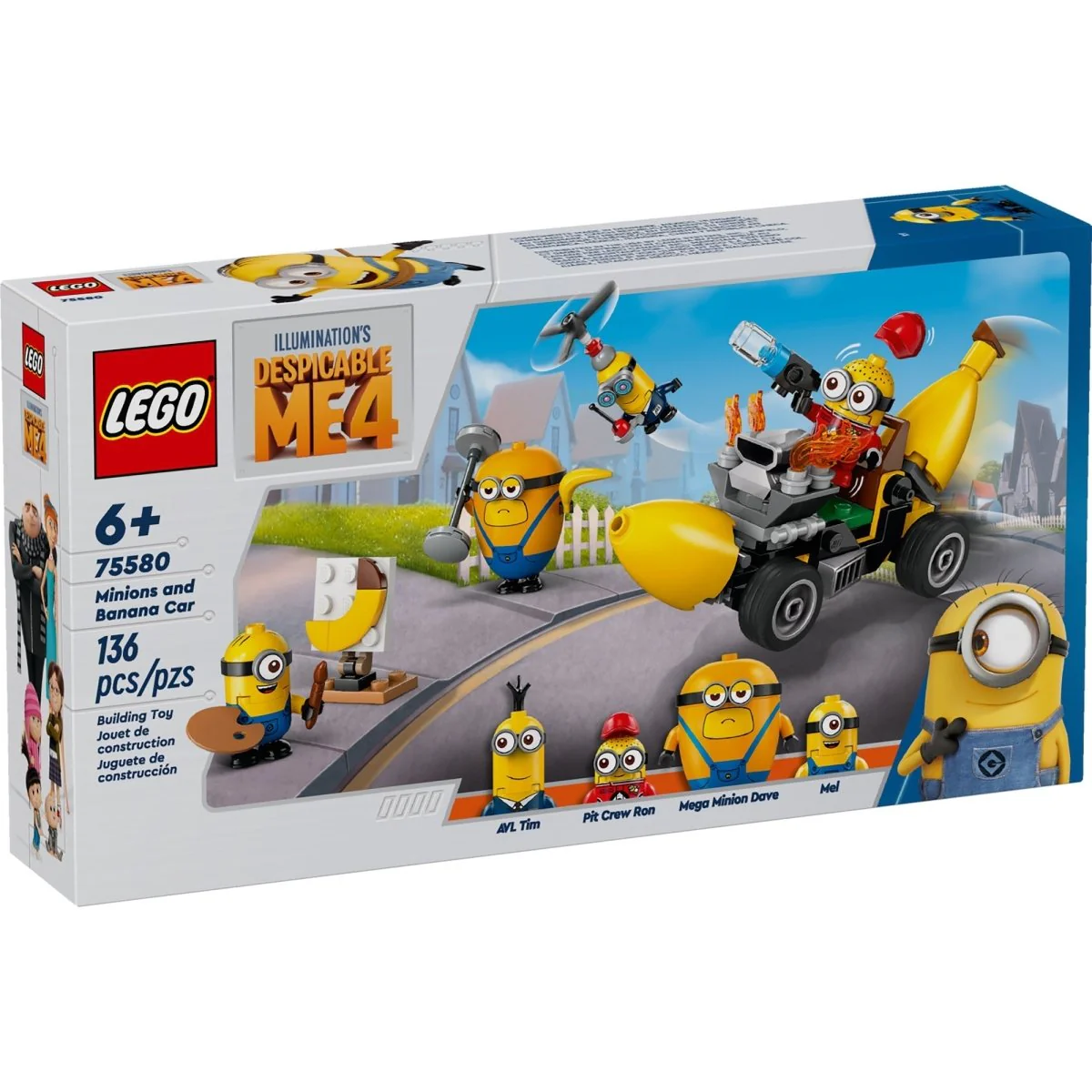 LEGO Minions and Banana Car, 75580, Ages 6, 136 Pieces - Image 2