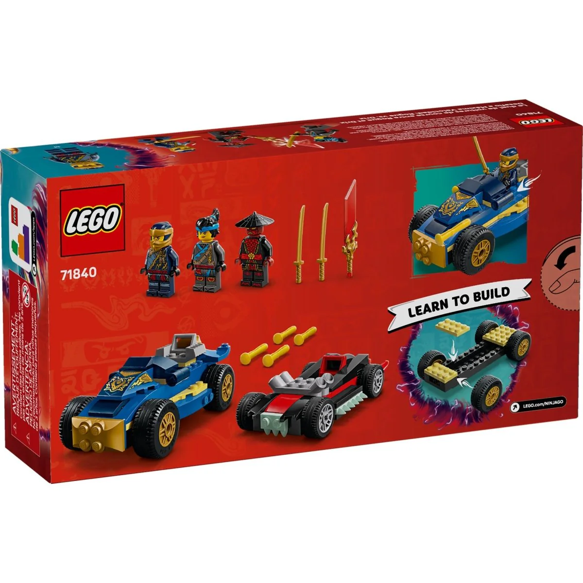 LEGO Ninjago Rogue vs. Drix Race Car Duel, 71840, Ages 4+, 111 Pieces - Image 3