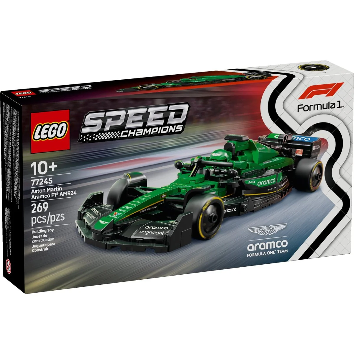 LEGO Speed Champions Aston Martin Aramco F1 AMR24 Race Car, 77245, Ages 10+, 269 Pieces - Image 2