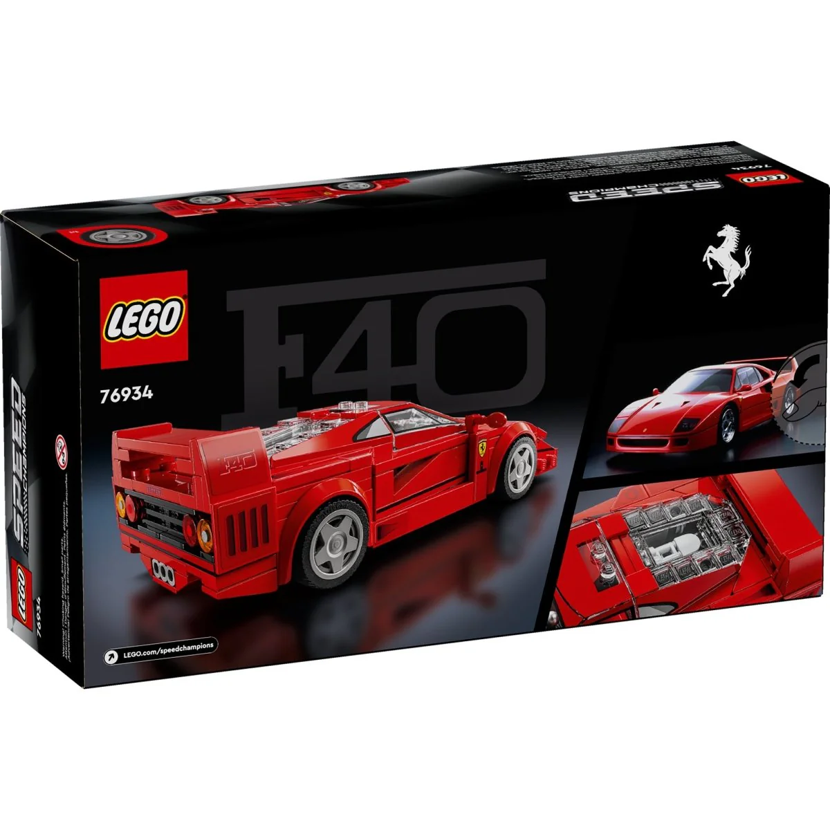 LEGO Speed Champions Ferrari F40 Supercar, 76934, Ages 9+, 318 Pieces - Image 3