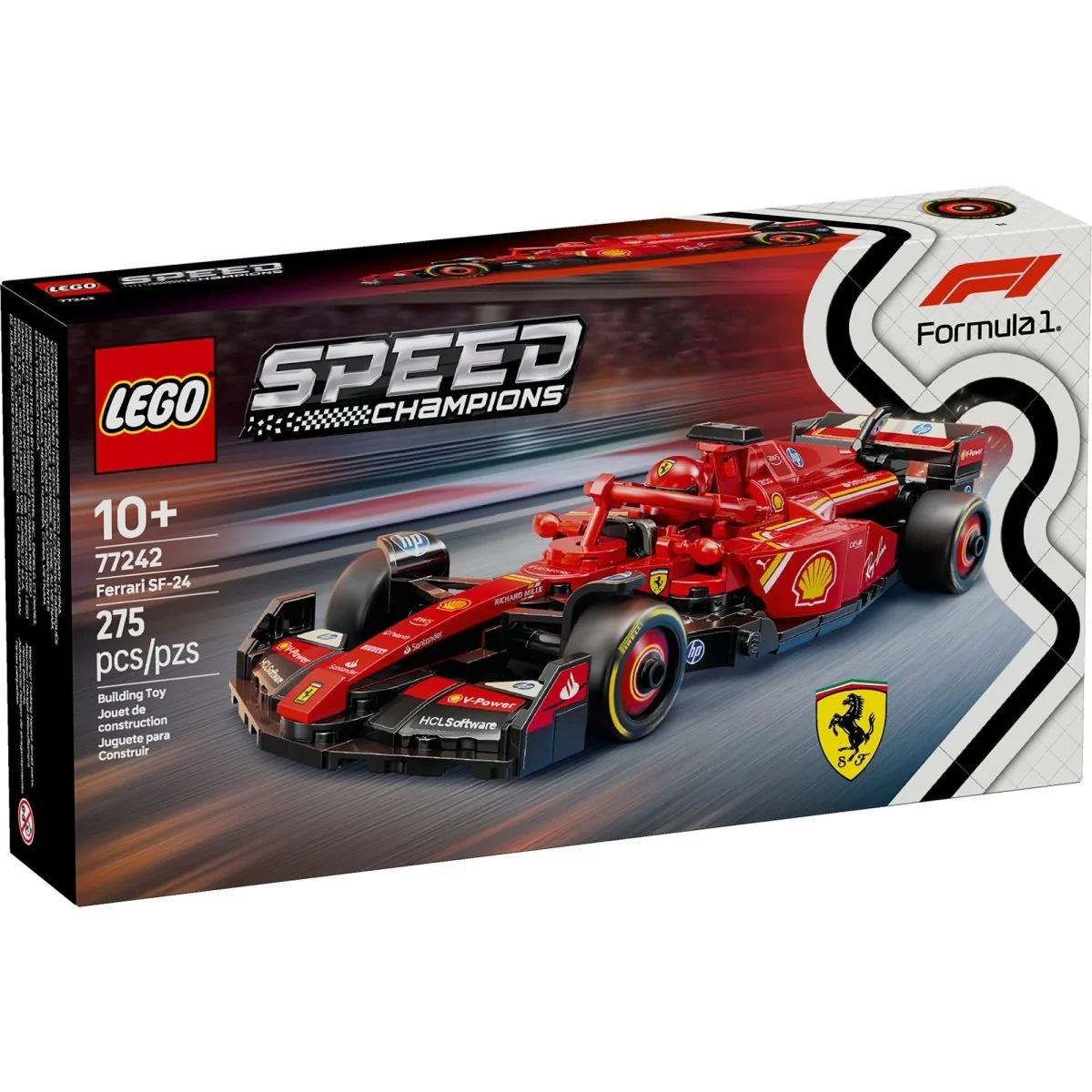 LEGO Speed Champions Ferrari SF-24 F1 Race Car, 77242, Ages 10+, 275 Pieces - Image 2