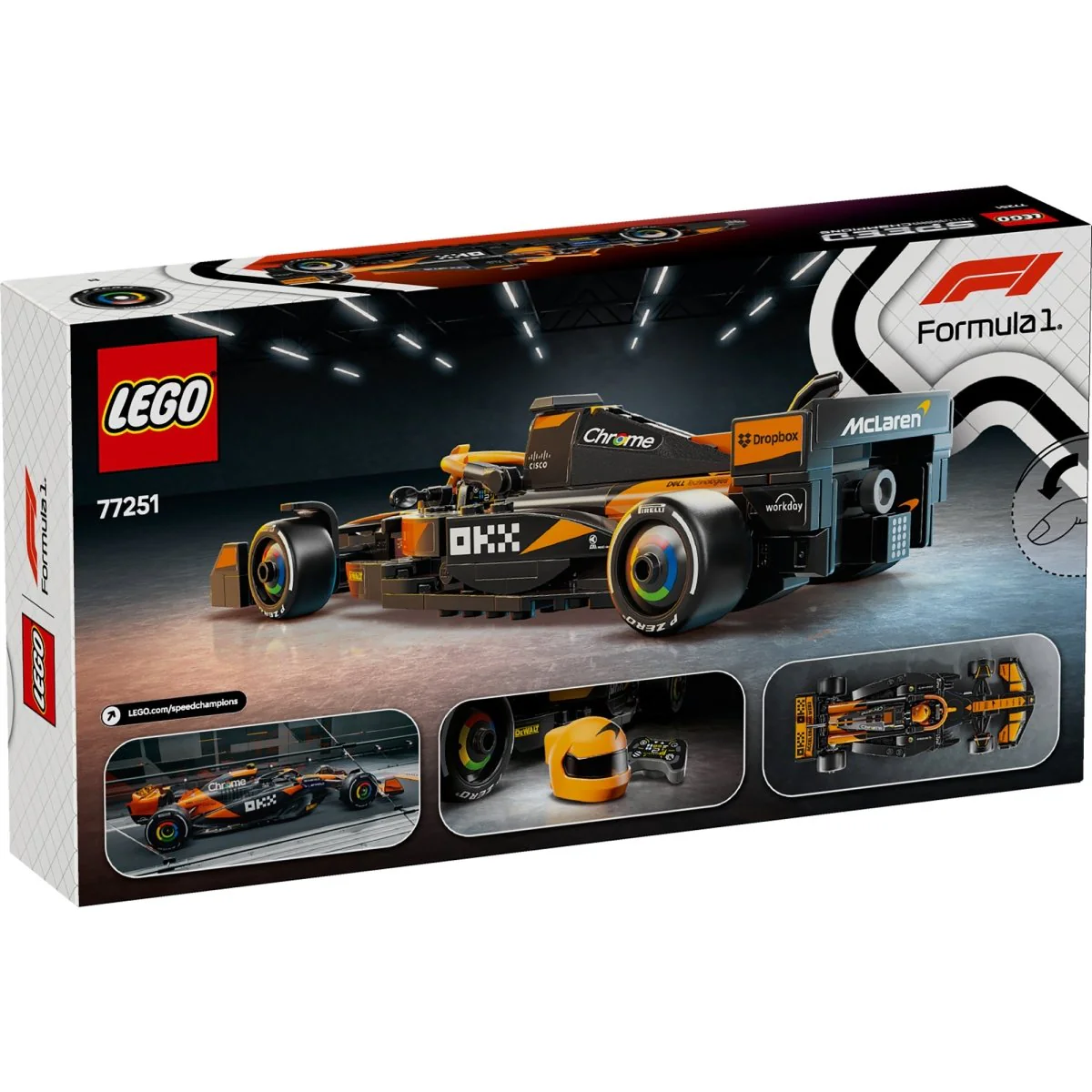LEGO Speed Champions McLaren F1 Team MCL38 Race Car, 77251, Ages 10+, 269 Pieces - Image 3