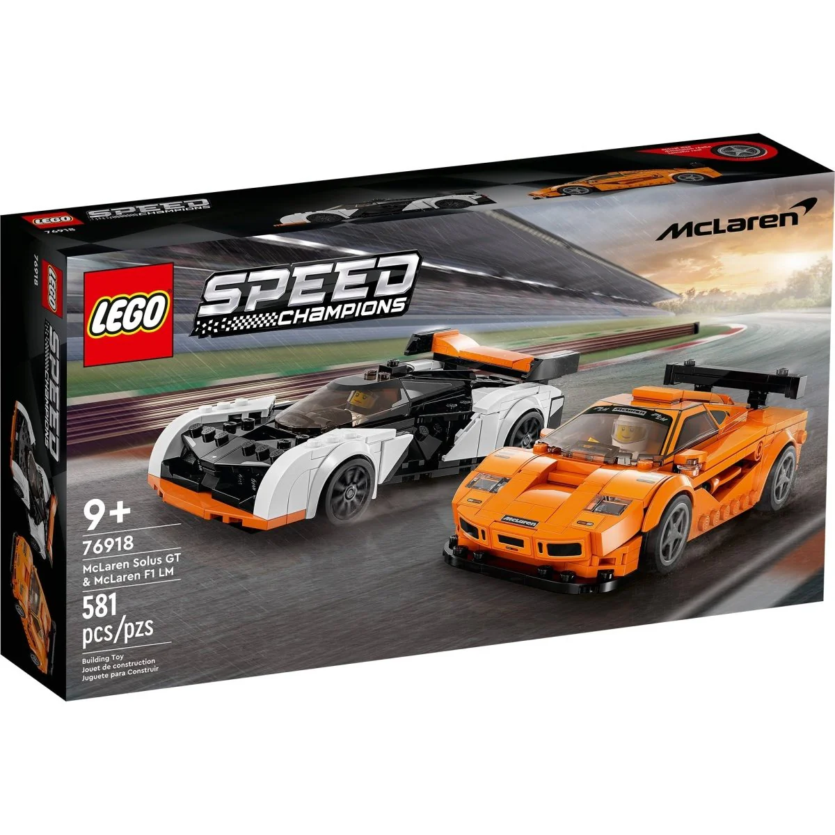LEGO Speed Champions McLaren Solus GT & McLaren F1 LM, 76918, Ages 9+, 581 Pieces - Image 2
