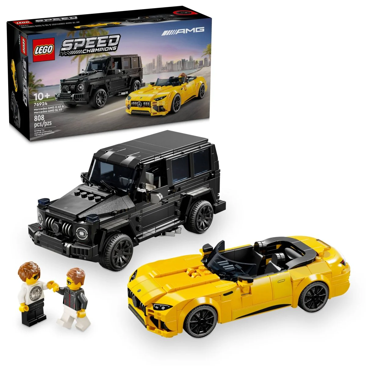LEGO Speed Champions Mercedes-AMG G 63 & Mercedes-AMG SL 63, 76924, Ages 10+, 808 Pieces