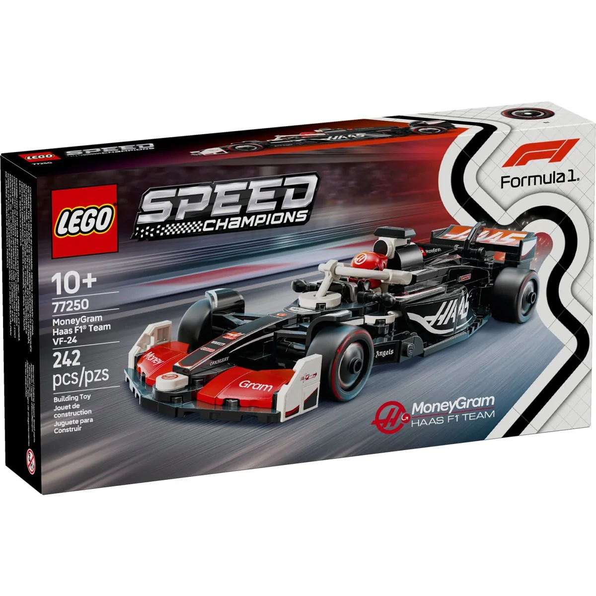 LEGO Speed Champions MoneyGram Haas F1 Team VF-24 Race Car, 77250, Ages 10+, 242 Pieces - Image 2