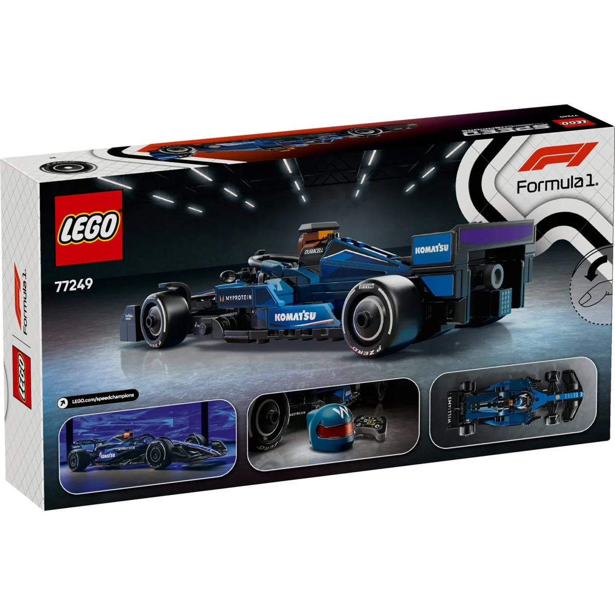 LEGO Speed Champions Williams Racing FW46 F1 Race Car, 77249, Ages 10+, 263 Pieces - Image 3