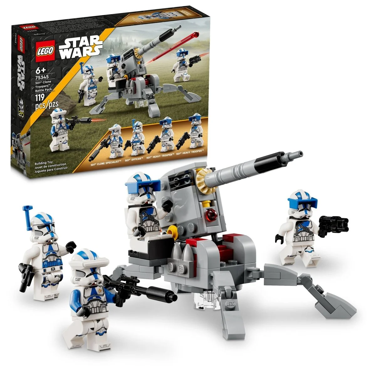 LEGO Star Wars 501st Clone Troopers Battle Pack, 75345, Ages 6+, 119 Pieces