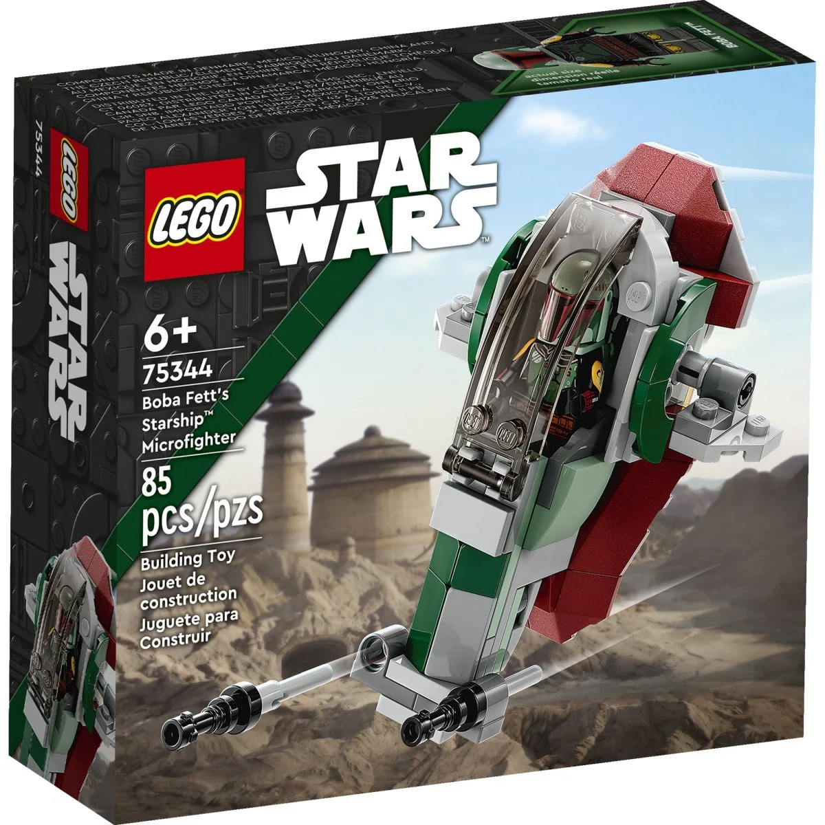 LEGO Star Wars Boba Fett's Starship Microfighter, 75344, Ages 6+, 85 Pieces - Image 2