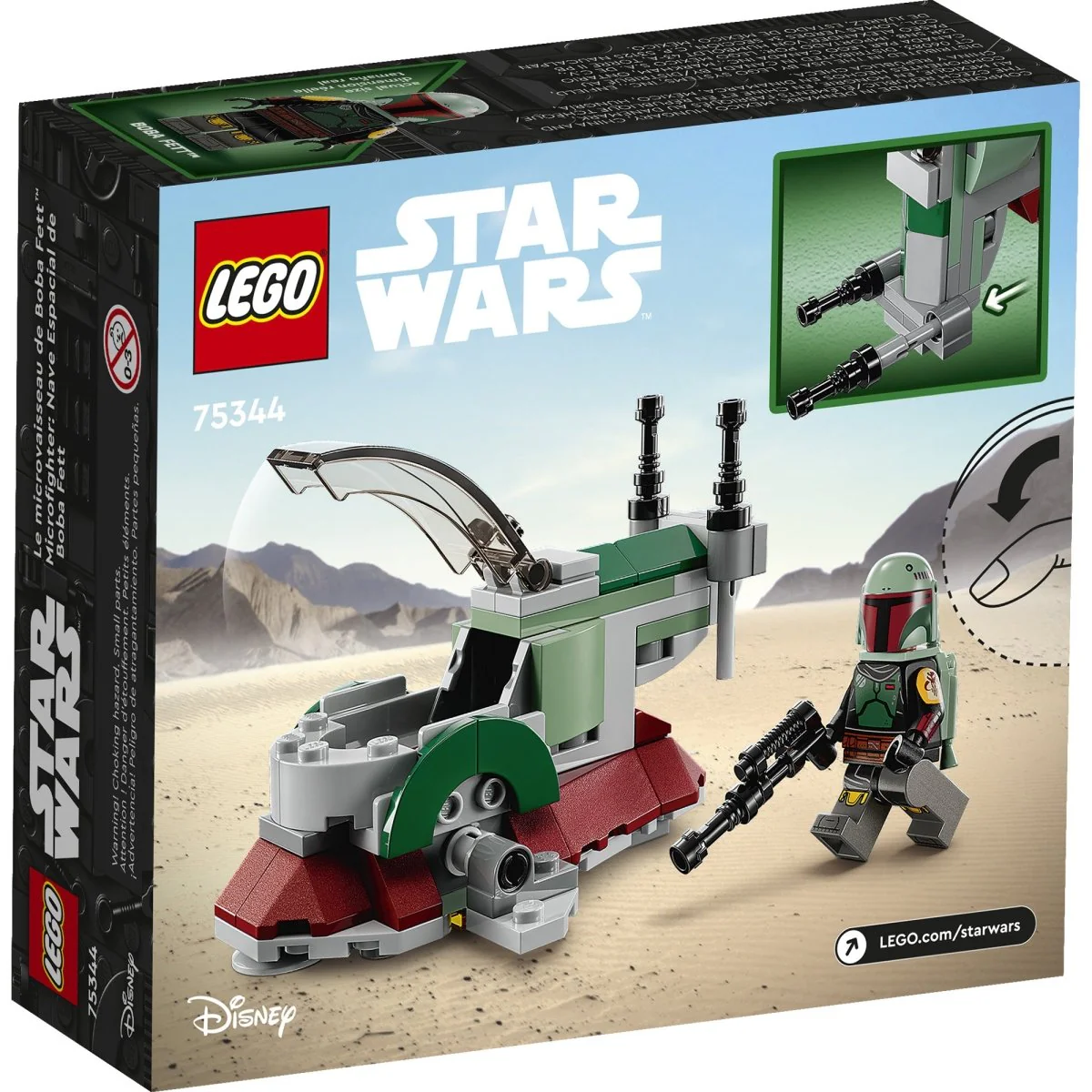 LEGO Star Wars Boba Fett's Starship Microfighter, 75344, Ages 6+, 85 Pieces - Image 4