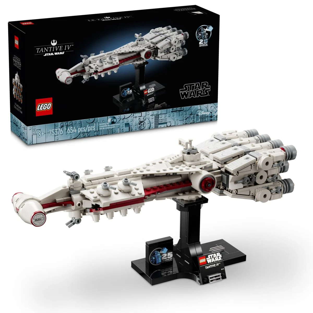 LEGO Star Wars Tantive IV, 75376, Ages 18+, 654 Pieces