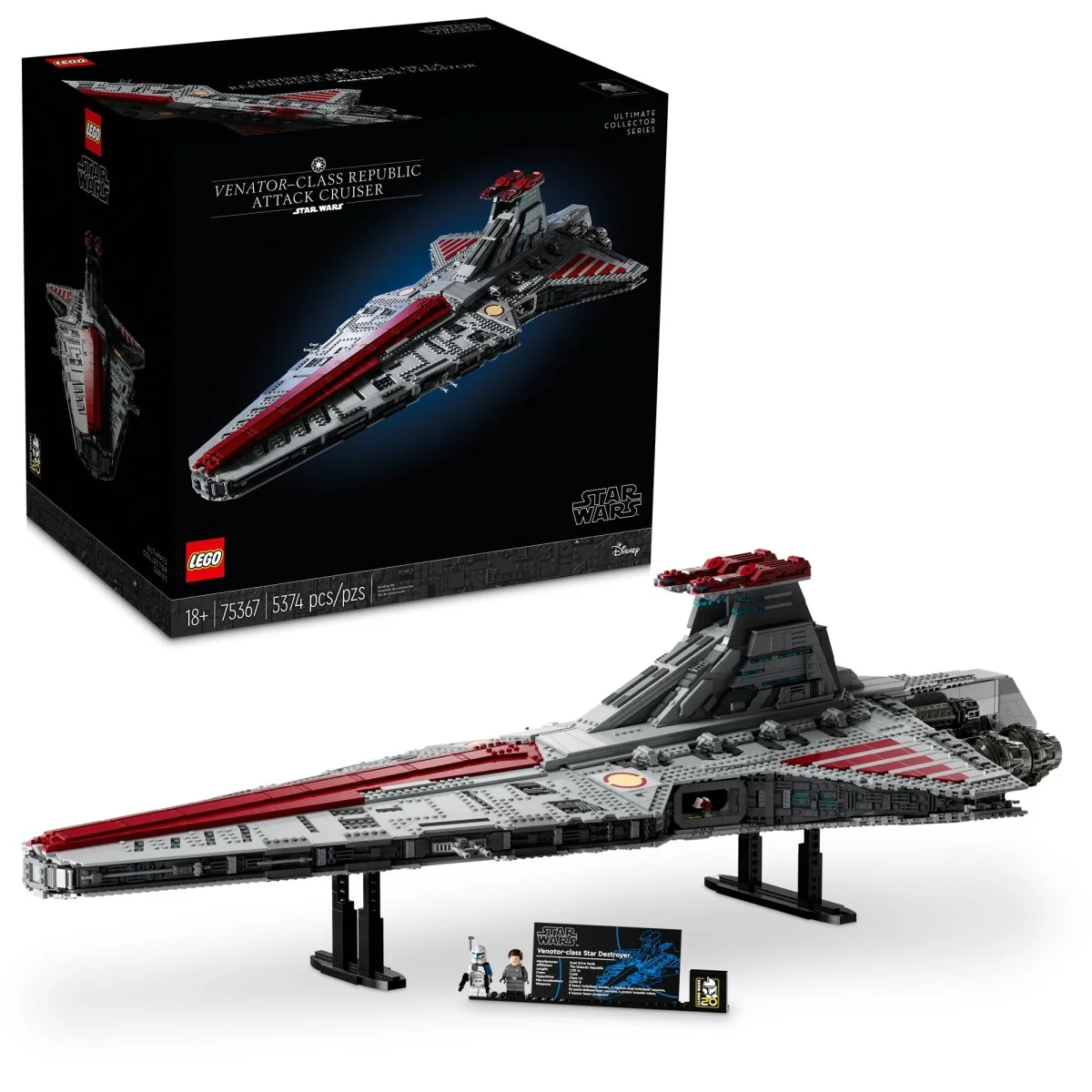 LEGO Star Wars Venator-Class Republic Attack Cruiser, 75367, Ages 18+, 5374 Pieces