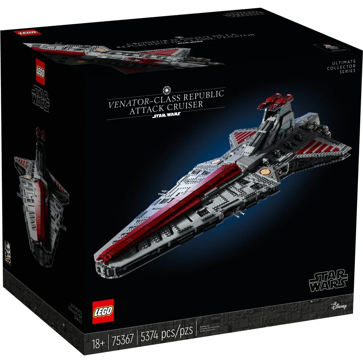 LEGO Star Wars Venator-Class Republic Attack Cruiser, 75367, Ages 18+, 5374 Pieces - Image 2