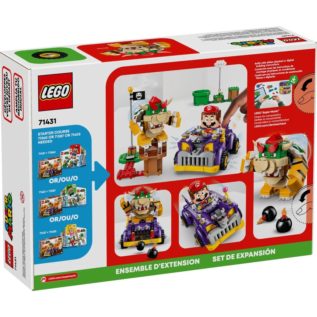 LEGO Super Mario Bowser's Muscle Car Expansion Set, 71431, Ages 8+, 458 Pieces - Image 3