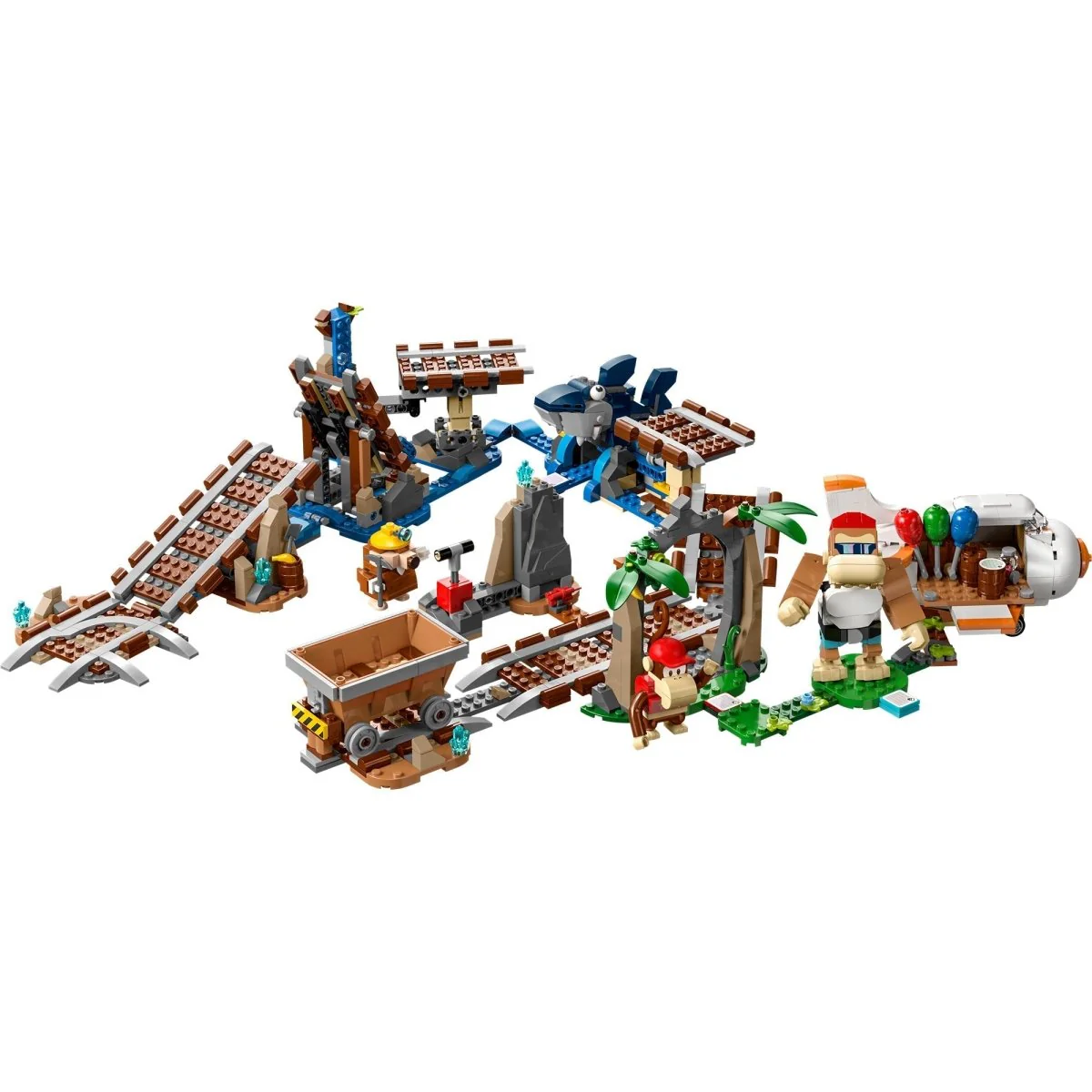 LEGO Super Mario Diddy Kong's Mine Cart Ride Expansion Set, 71425, Ages 8+, 1157 Pieces - Image 5