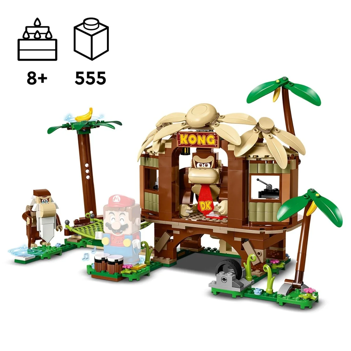 LEGO Super Mario Donkey Kong's Tree House Expansion Set, 71424, Ages 8+, 555 Pieces - Image 8