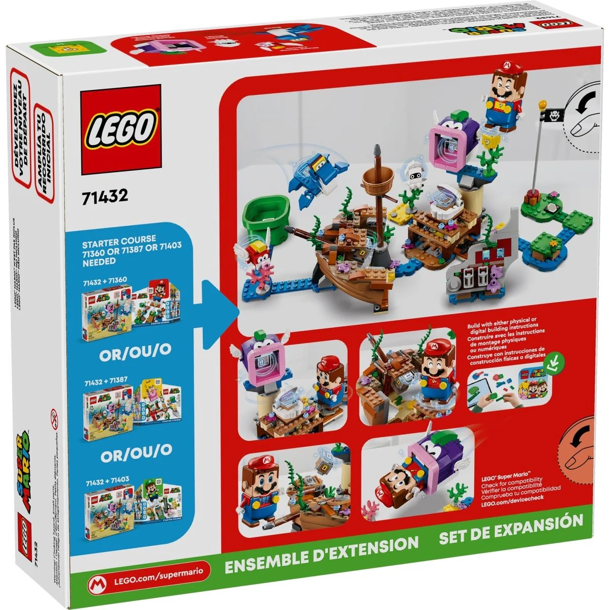 LEGO Super Mario Dorrie's Sunken Shipwreck Adventure Expansion Set, 71432, Ages 7+, 500 Pieces - Image 3