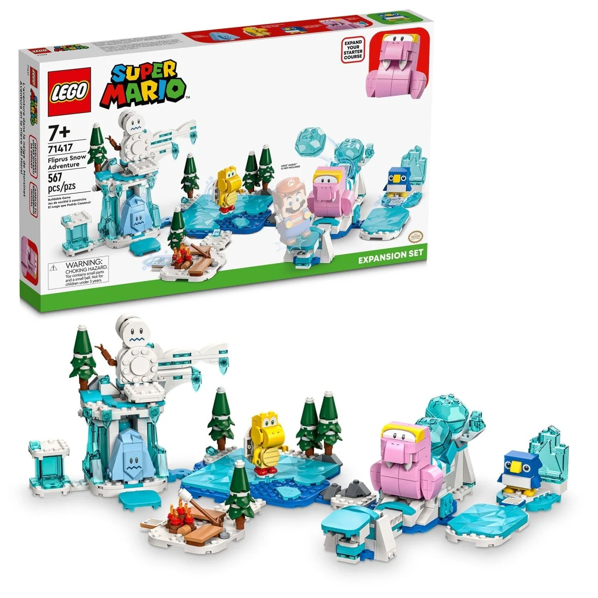 LEGO Super Mario Fliprus Snow Adventure Expansion Set, 71417, Ages 7+, 567 Pieces