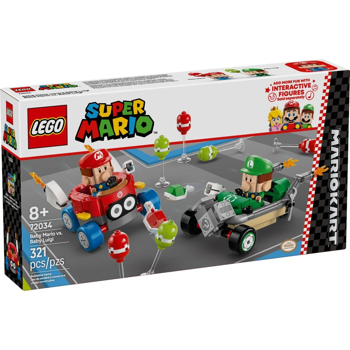 LEGO Super Mario Kart : Baby Mario vs. Baby Luigi, 72034, Ages 8+, 321 Pieces - Image 2