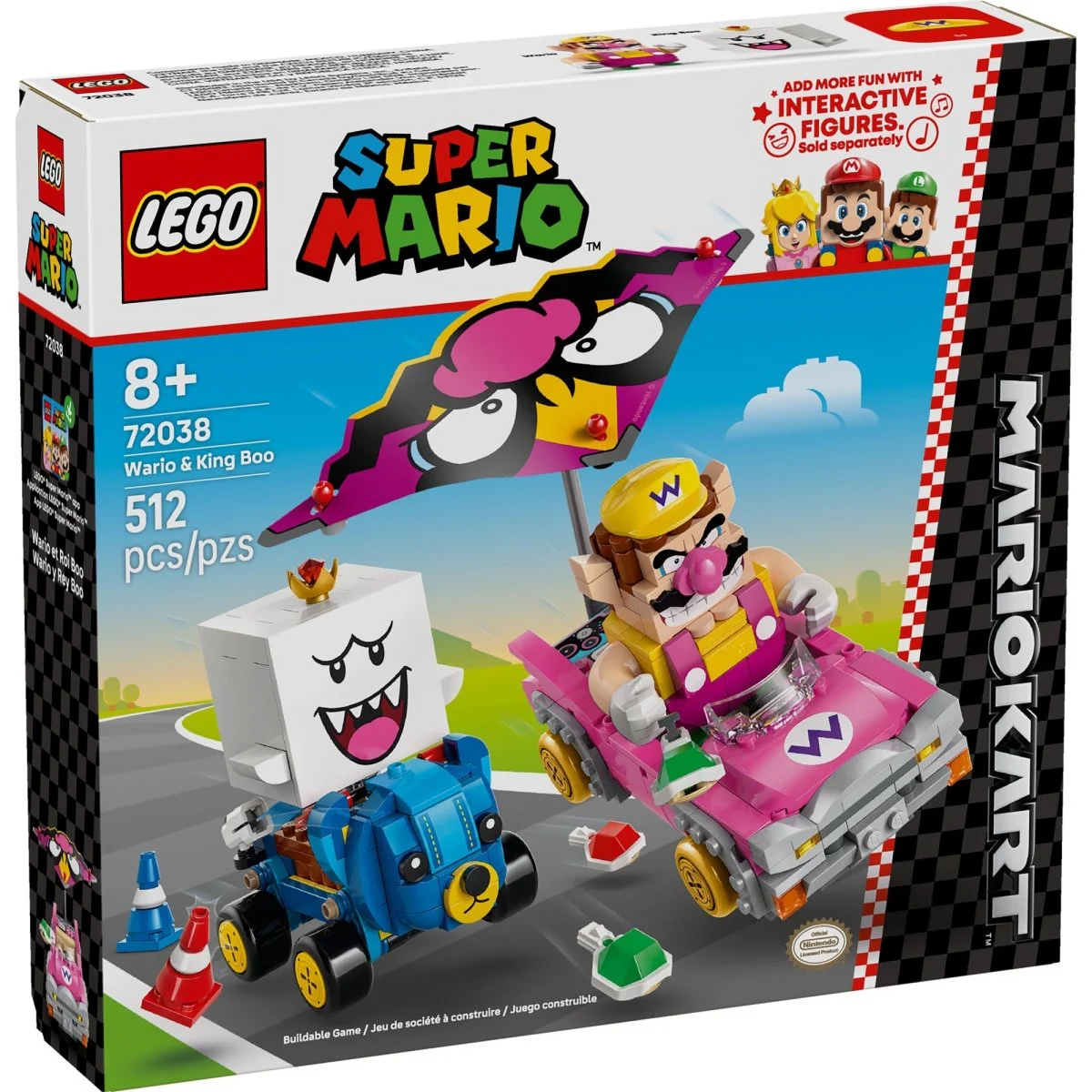 LEGO Super Mario Kart : Wario & King Boo, 72038, Ages 8+, 512 Pieces - Image 2