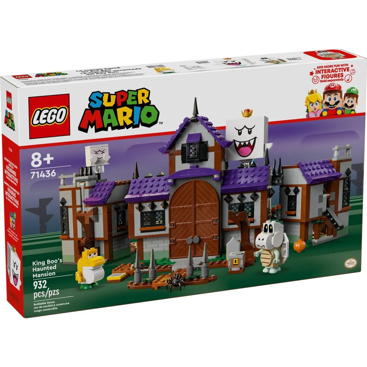 LEGO Super Mario King Boo's Haunted Mansion, 71436, Ages 8+, 932 Pieces - Image 2