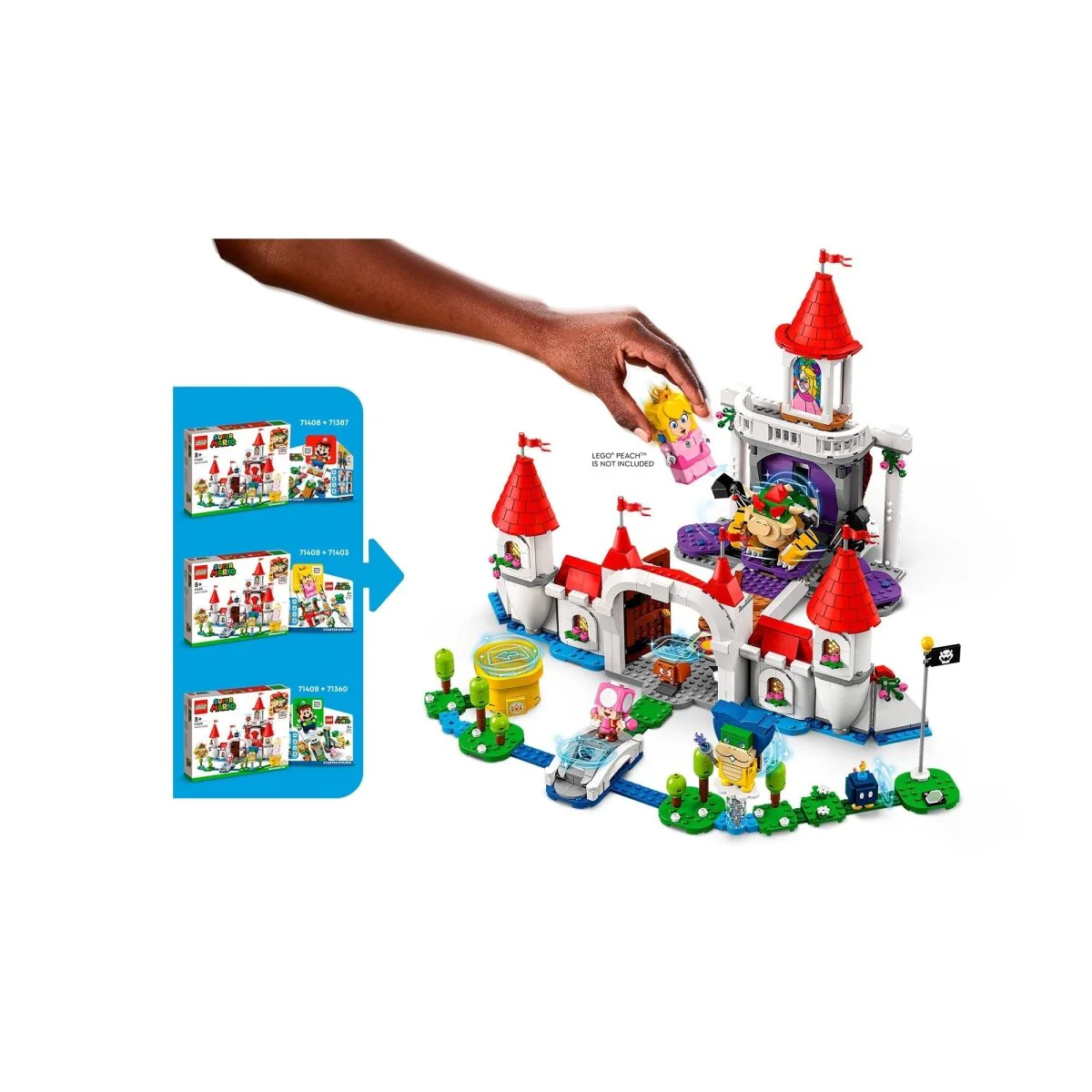 LEGO Super Mario Peach’s Castle Expansion Set, 71408, Ages 8+, 1216 Pieces - Image 4