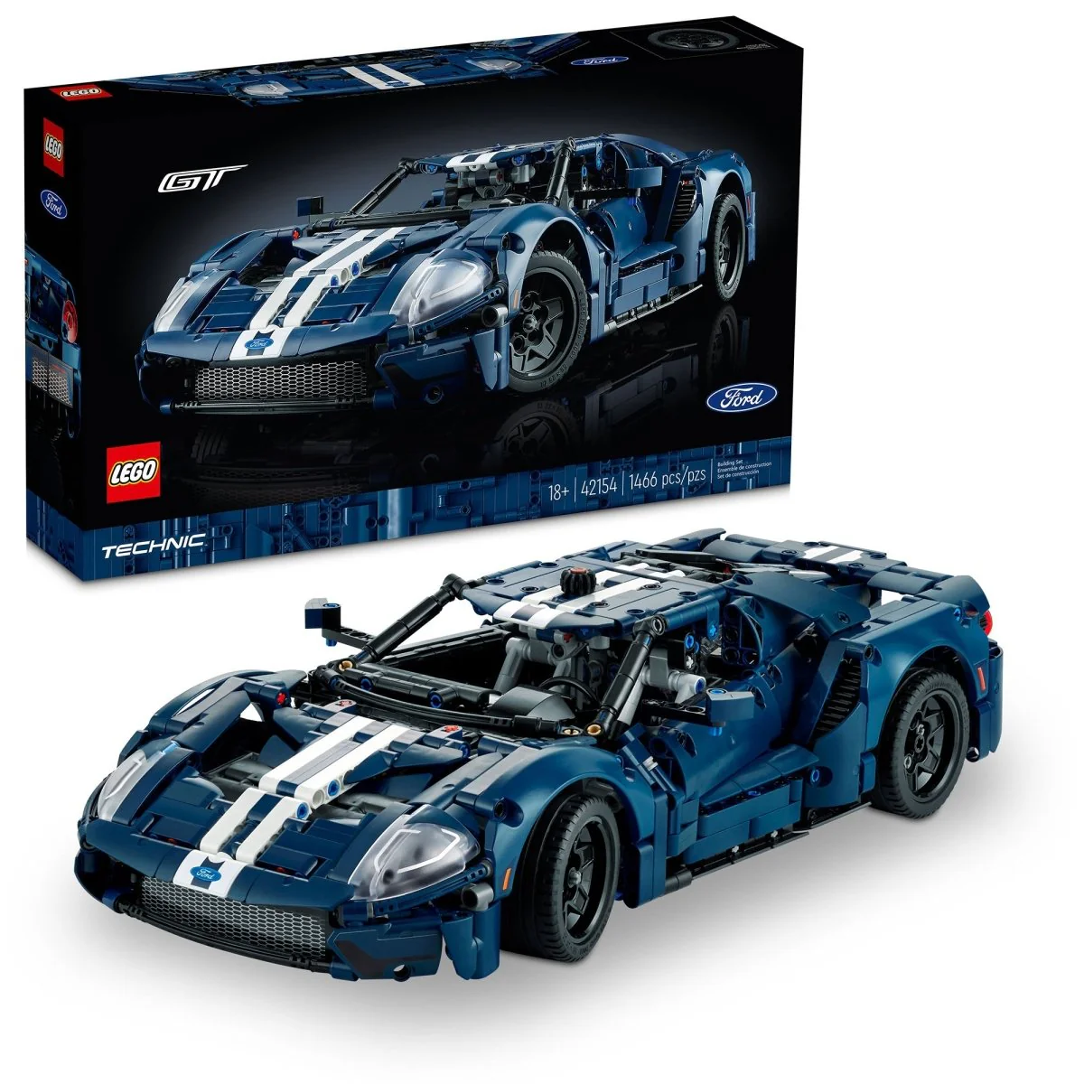 LEGO Technic 2022 Ford GT, 42154, Ages 18+, 1466 Pieces