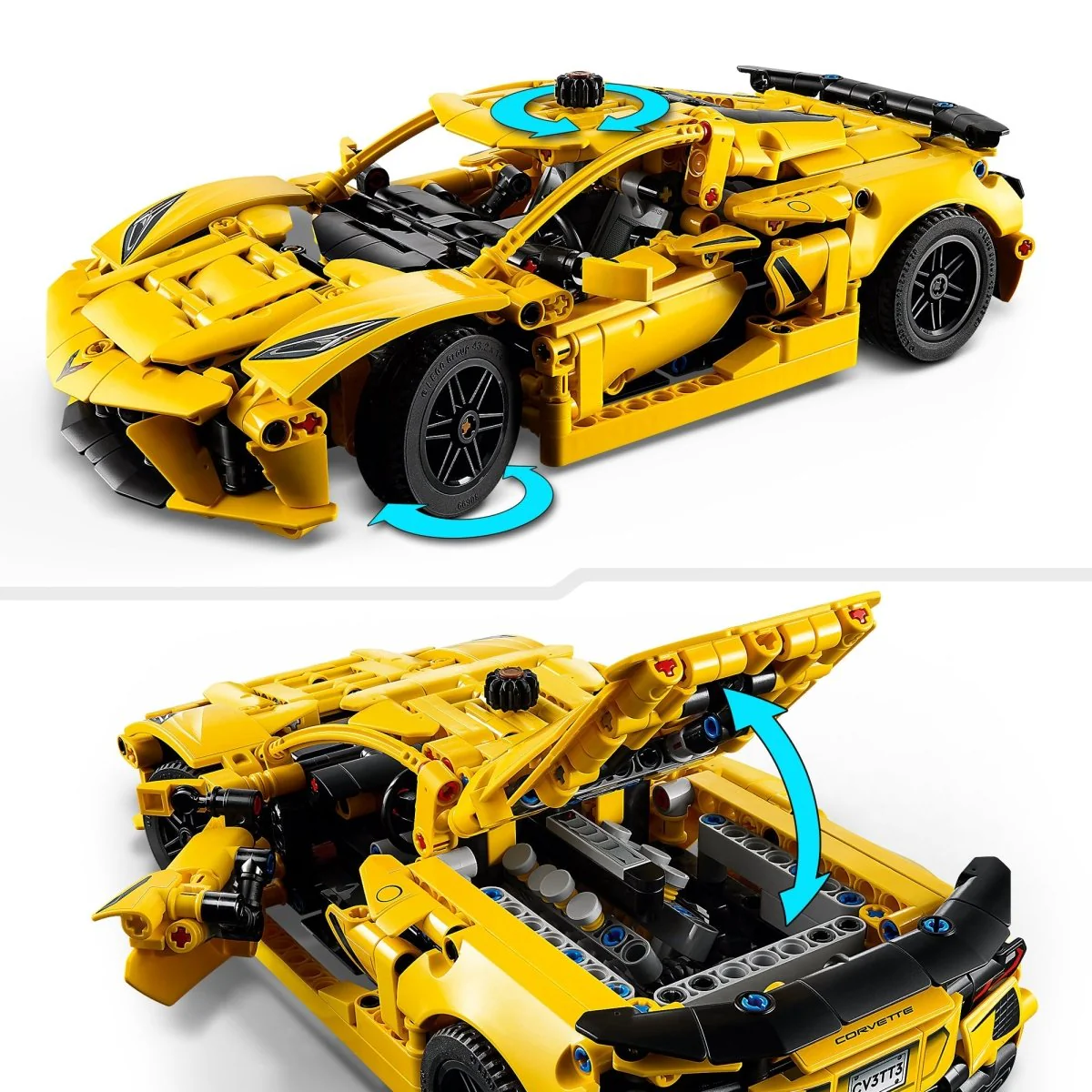 LEGO Technic Chevrolet Corvette Stingray, 42205, Ages 9+, 732 Pieces - Image 10