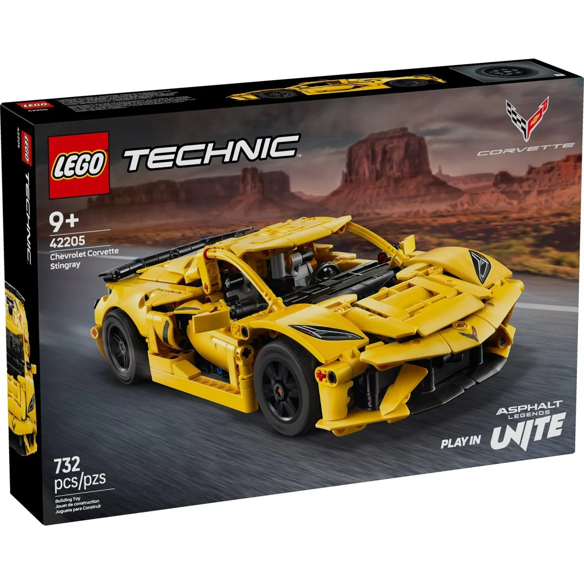 LEGO Technic Chevrolet Corvette Stingray, 42205, Ages 9+, 732 Pieces - Image 2