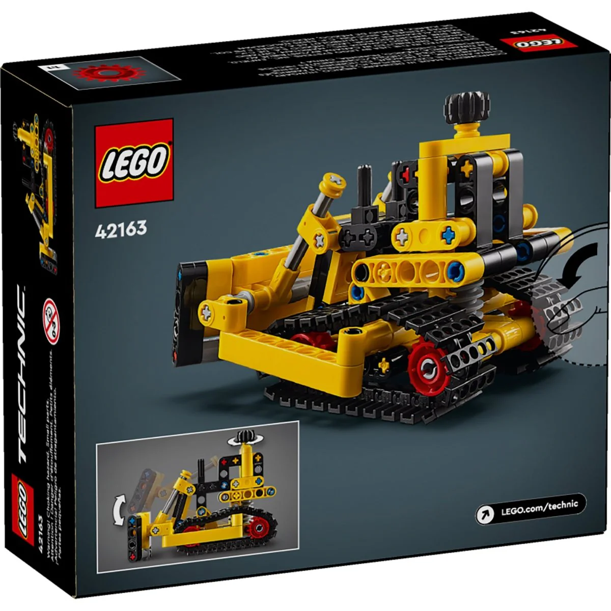 LEGO Technic Heavy-Duty Bulldozer, 42163, Ages 7+, 195 Pieces - Image 3