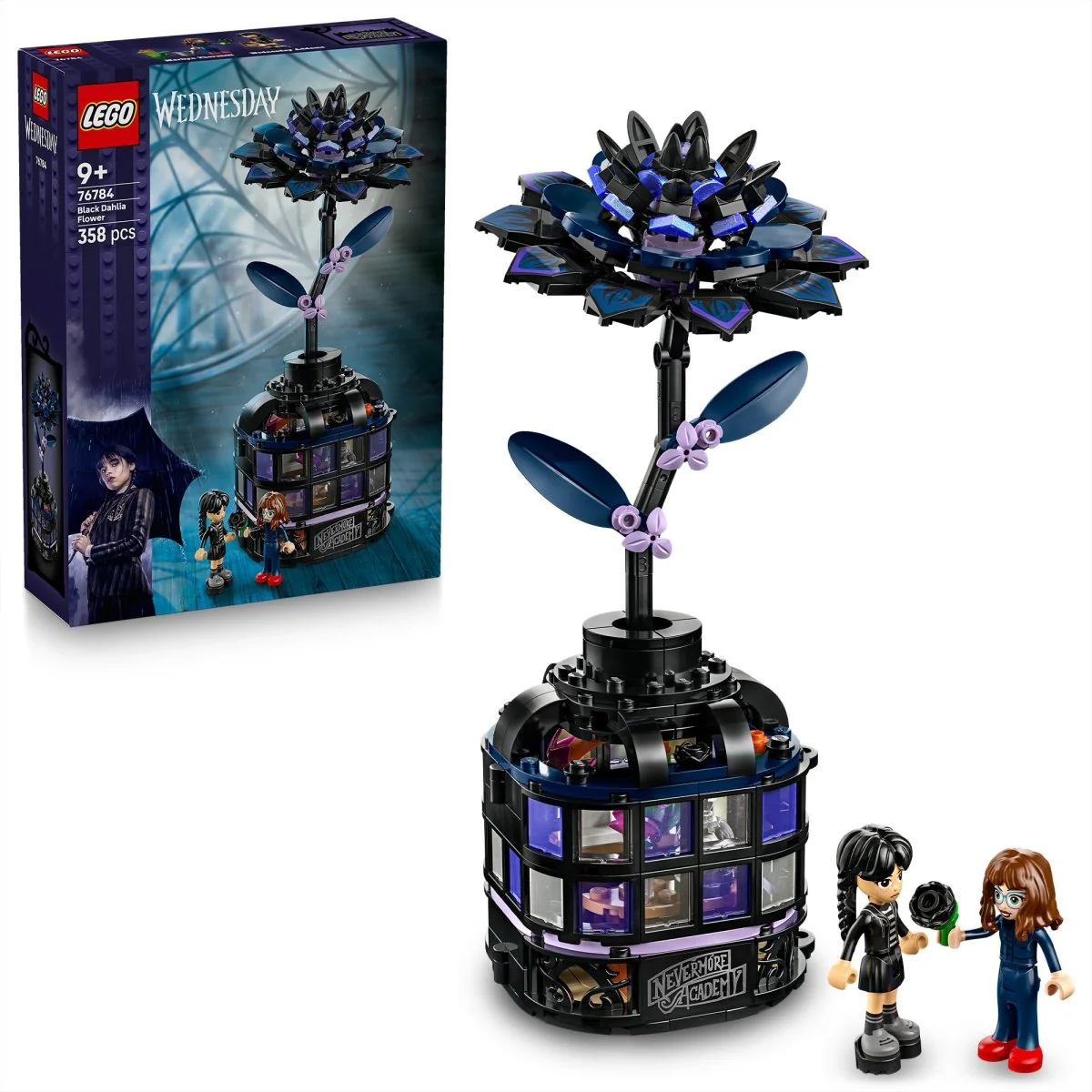 LEGO Wednesday Black Dahlia Flower, 76784, Ages 9+, 358 Pieces